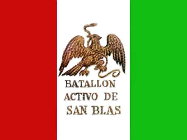 Histoire du bataillon de San Blas, bataille de Chapultepec et drapeau
