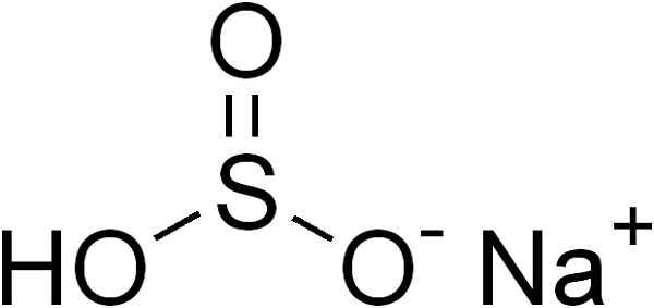 Structure de bisulfite de sodium (NAHSO3), propriétés, utilisations, obtention