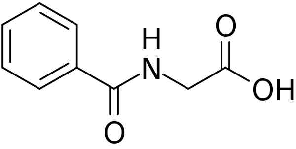 Hipursäurestruktur, Eigenschaften, Biosynthese, verwendet