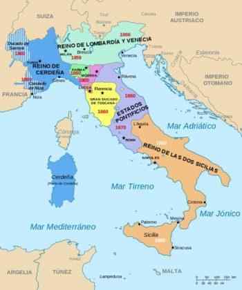 Contexte d'unification italie, causes, phases, conséquences