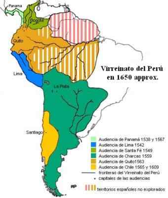 Viceroyty de l'origine du Pérou, de l'histoire, de l'organisation et de l'économie