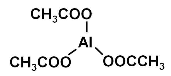 Aluminiumacetat (Al (CH3CO) 3) Struktur, egenskaper, bruk