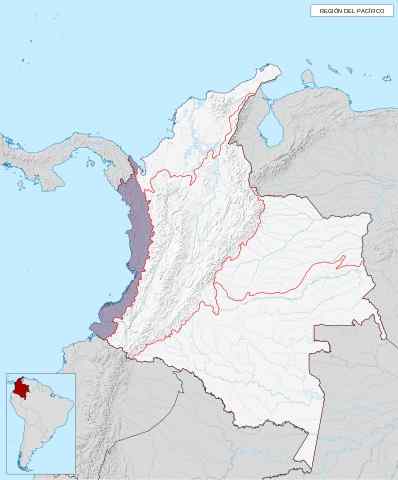 Départements de la région du Pacifique en Colombie