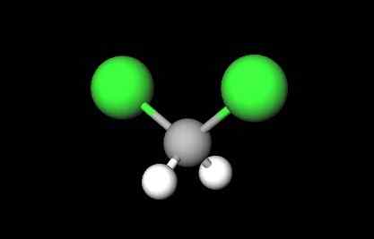 Dichloormethaanstructuur, eigenschappen, gebruik, toxiciteit