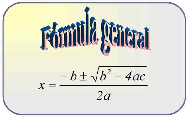 Formula generale equazioni quadratiche, esempi, esercizi