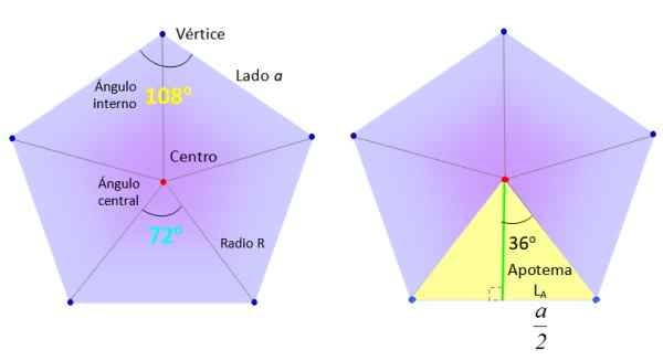 Področje rednega in nepravilnega pentagona, kako se sprejme, vaje