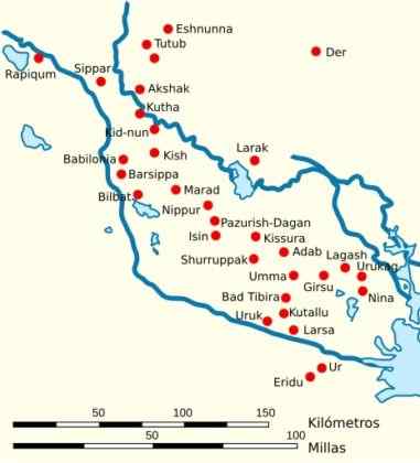 Sumerska zgodovina, lokacija, organizacija, religija, kultura