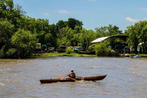 Luján Birth River, boca, turnê, afluentes