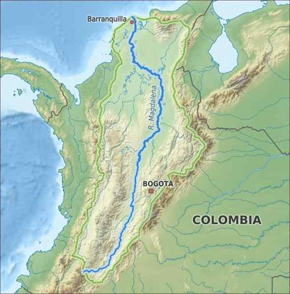 Sungai terpenting di Kolombia