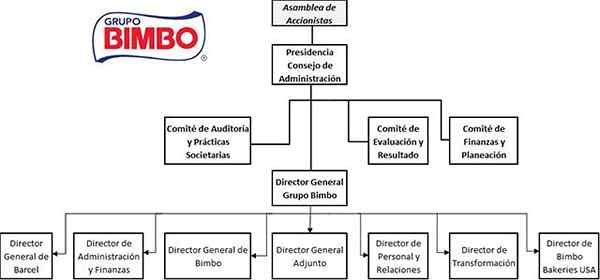 Bimbo Organisation Chart en functies van haar afdelingen