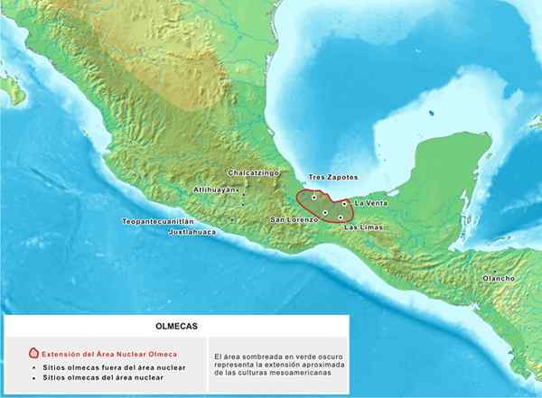 Emplacement géographique de Los Olmecas