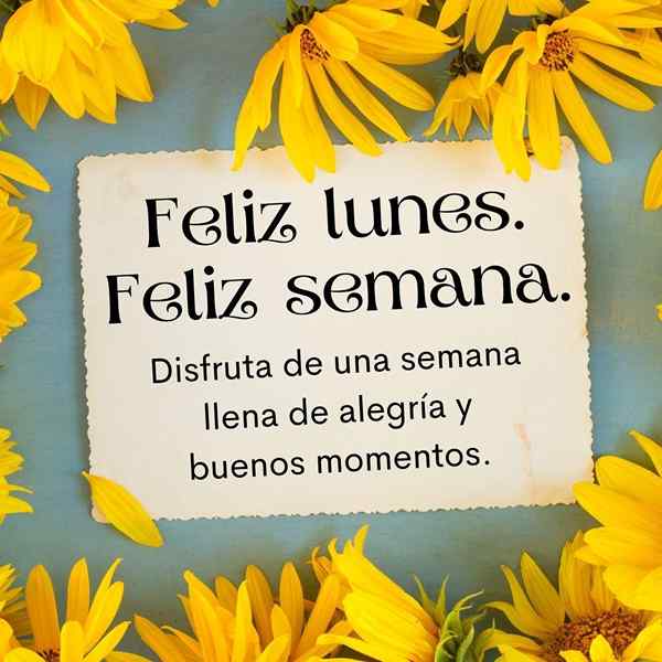 Feliz inicio de semana