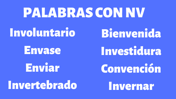 Kata -kata dengan NV dalam bahasa Spanyol