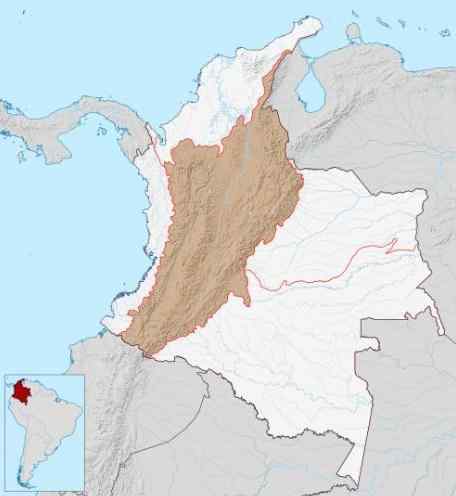 Iklim di rantau Andean Colombia