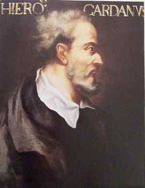 Biographie Gerorolamo Cardano, contributions, inventions