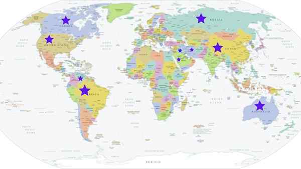 Países do mundo ricos em recursos naturais