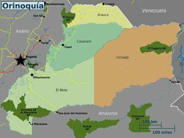 Dipartimenti della regione di Orinquía (Colombia)