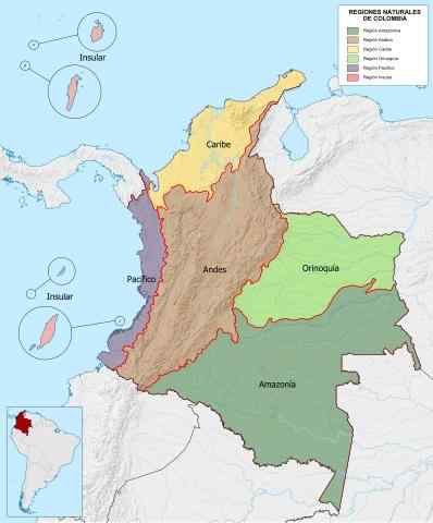 Régions culturelles de Colombie