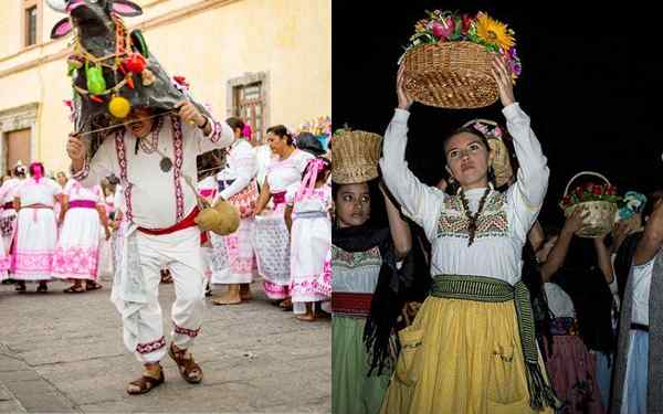 Abito tipico querétaro in donne e uomini